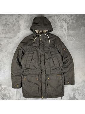 Craghoppers Leven AquaDry sherpa lined utility gorpcore army green jacket mens S